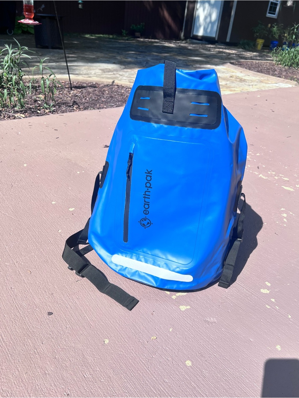 Earth-pak Waterproof Blue Roll-Top Backpack. New.